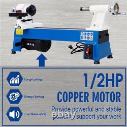 Benchtop Wood Lathe 10x18 Wood Lathe Machine 5 Variable Speeds for Woodworkin