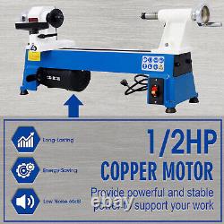 Benchtop Wood Turning Lathe 10 x 18 5 Variable Speeds for Woodworking 1/2HP