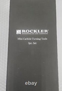 Boxed Set Of 3 Rockler Mini Carbide Turning Tools Brand New