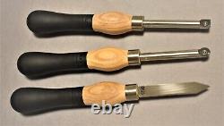 Boxed Set Of 3 pc Rockler Pen Turning Tool Brand New! Woodwork 2 Carbide 1 HSS