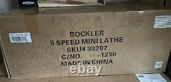 Brand New Rockler 5-Speed Mini Lathe with Bed Extension & Turning Tool Set
