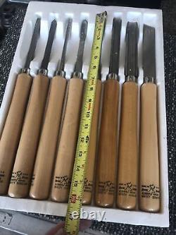 Buck Bros Wood Lathe Turning Tools Set of 8 Fine edge tools