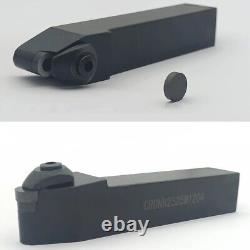 CRDNN2525 Lathe Turning Tool Holder + 1pcs RNGN1204 CBN Round Milling Inserts