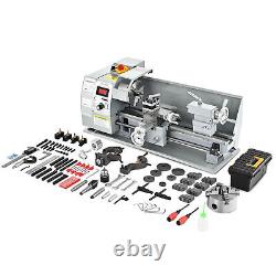 CREWORKS 8x16 Mini Metal Lathe Brushless 1100W 2250rpm 2 Chucks & Tool Bundle