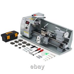 CREWORKS 8x16 Mini Metal Lathe w 750W DC Motor 2500rpm 3 Jaw Chuck LCD Display