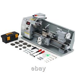 CREWORKS 8x16 Mini Metal Lathe w 750W DC Motor 2500rpm 3-Jaw Chuck LCD Display