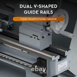CREWORKS 8x16 Mini Metal Lathe w 750W DC Motor 2500rpm 3-Jaw Chuck LCD Display