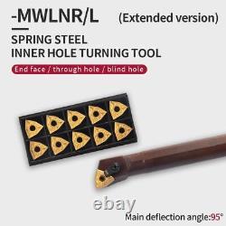 Carbide Insert Lathe Spring Steel Internal Turning Tool Holder S20T/S25U-MWLNR08