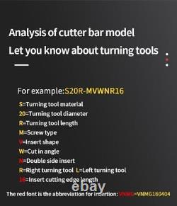 Carbide Inserts CNC Cutting Lathe Bar Turning Tool Holder S20R/S25S/S32T-MVWNR16