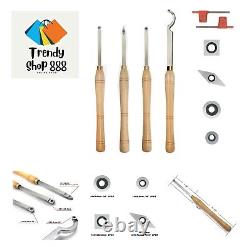 Carbide Tipped Wood Turning tools Lathe set Finisher/Rougher/Detailer/Hollow