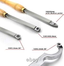 Carbide Tipped Wood Turning tools Lathe set Finisher/Rougher/Detailer/Hollow