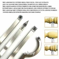 Carbide Tipped Wood Turning tools set, Latest Lathe Rougher Finisher Swan Neck