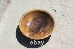 Chinese Tallow Wood Bowl, Hand Made, Lathe Turned, Wooden Bowl. Nicely figured
