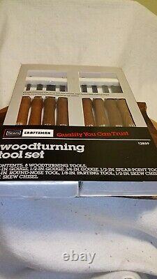 Craftsman NEW OLD STOCK 8PC Wood Turning Chisel Set, Original Factory Sealed Box