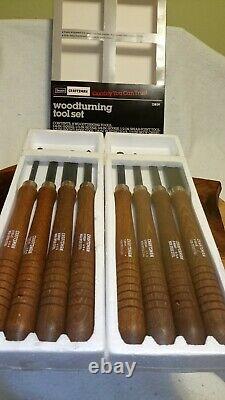 Craftsman NEW OLD STOCK 8PC Wood Turning Chisel Set, Original Factory Sealed Box