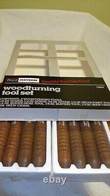 Craftsman NEW OLD STOCK 8PC Wood Turning Chisel Set, Original Factory Sealed Box