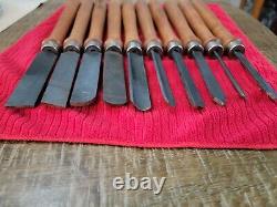 Craftsman Set Of 10 New Old Stock High Speed Steel Wood Turning Chisels USA