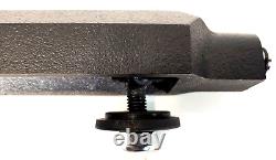 Deluxe 10-12 Wood Lathe Tool Rest Base + Eccentric Lock + 9 Round Bar Rest New