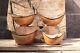 Four, Small, Cherry, Wood, Hand Made, Lathe Turned, Wooden, Bowls