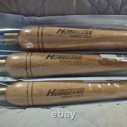 HSS, 3 Pc Bowl Gouge Set (1/4, 3/8, 1/2 Flute) Woodturning Tools, Hurricane