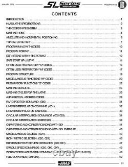Haas SL Series CNC Turning Center Lathe Programmers Manual 894