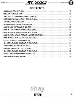 Haas SL Series CNC Turning Center Lathe Programmers Manual 894