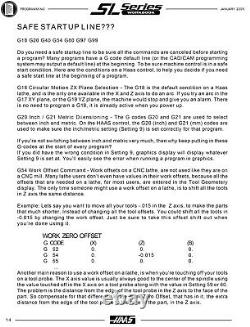 Haas SL Series CNC Turning Center Lathe Programmers Manual 894