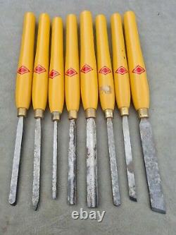 Henry Taylor Diamic Wood Turning Chisels Set of 8 wood lathe tools