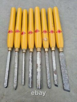 Henry Taylor Diamic Wood Turning Chisels Set of 8 wood lathe tools