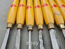 Henry Taylor Diamic Wood Turning Chisels Set of 8 wood lathe tools