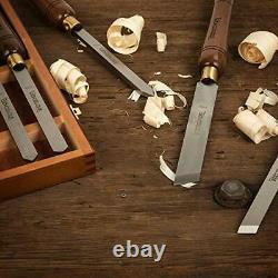 IMOTECHOM 8-Pieces HSS Wood Turning Tools Lathe Chisel Set with Walnut Handle