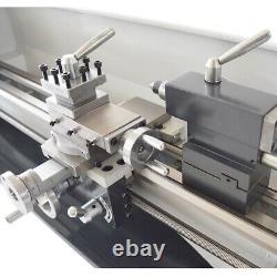 Inch Precision Metal Wood Bench Lathe 824 1100W MT5 Turning Groove Lathe