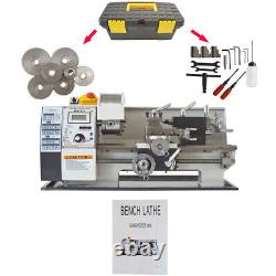 Inch Thread Metal Lathe Brushless Motor Bench Turning Machine 110V 7x12 WM180