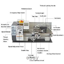 Inch Thread Metal Lathe Brushless Motor Bench Turning Machine 110V 7x12 WM180