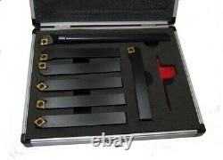 Indexable Lathe Tool Set 7pc 16mm Shank Ccmt 09 Turning + Boring Tools Rdg Tools