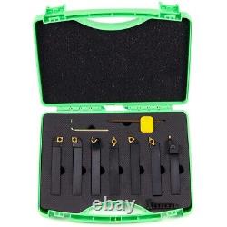 Indexable Lathe Turning Tool-5/8 Shank 7 Pieces Carbide Turning Tool Set