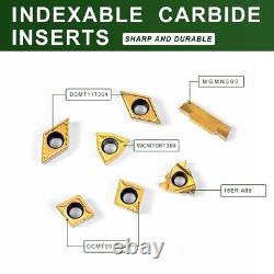 Indexable Lathe Turning Tool-5/8 Shank 7 Pieces Carbide Turning Tool Set