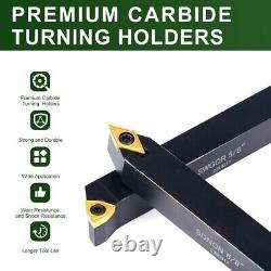 Indexable Lathe Turning Tool-5/8 Shank 7 Pieces Carbide Turning Tool Set
