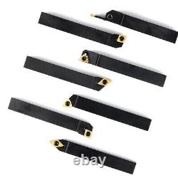 Indexable Lathe Turning Tool-5/8 Shank 7 Pieces Carbide Turning Tool Set