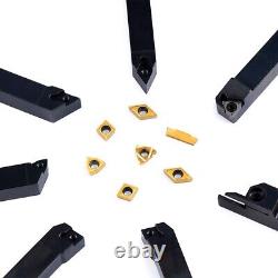 Indexable Lathe Turning Tool-5/8 Shank 7 Pieces Carbide Turning Tool Set