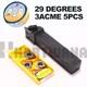 Indexable Turning Threading Turning Inserts 29° 3acme Lathe Threading Tool