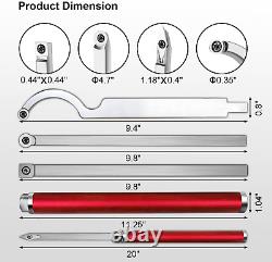 Kingson Carbide Tipped Wood Lathe Turning Tools Set, Rougher Finisher Detailer S