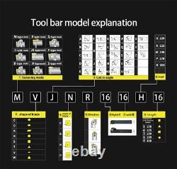 Lathe Cutting Tools Set Hard Alloy Carbide Inserts External Turning Tool Holder
