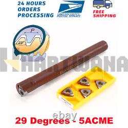 Lathe Internal Threading 29 Degree 5ACME Internal Threading Inserts Turning Tool