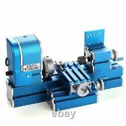 Lathe Machine DIY Tool Metal Mini Turning Metal Lathe Motorized Metalworking US