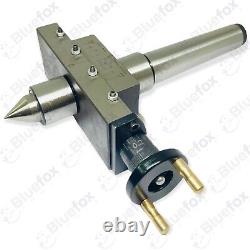 Lathe Taper Turning Attachment Cross Slide MT3 Shank With Revolving Live Center