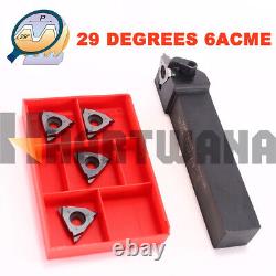 Lathe Threading Tool Holder Carbide Threading Insert Vertical 29 Degree 6ACME