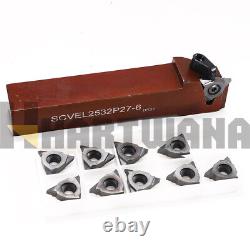 Lathe Threading Turning Left Hand Tool 30° Metric Trapezoid T7 Insert 10PCS
