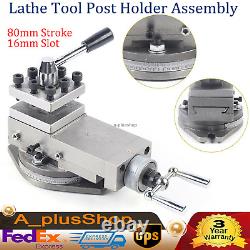 Lathe Tool Post Holder Assembly Mini Lathe Cutting AT300 Tool Holder 80mm Stroke
