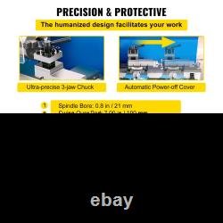 Metal Lathe 7 x 14, for Various Types of Metal Turning